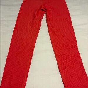 Born Primitive Red Textured Leggings